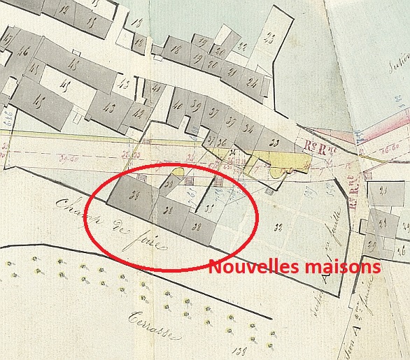 Nouvelles maisons ouvrant surr le champ de foire