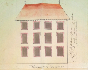 Plan de la fa�ade Sud